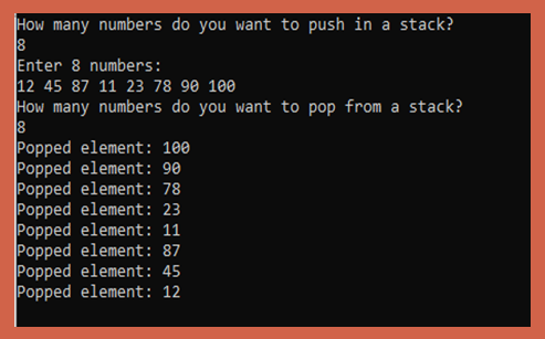 Stack data structure