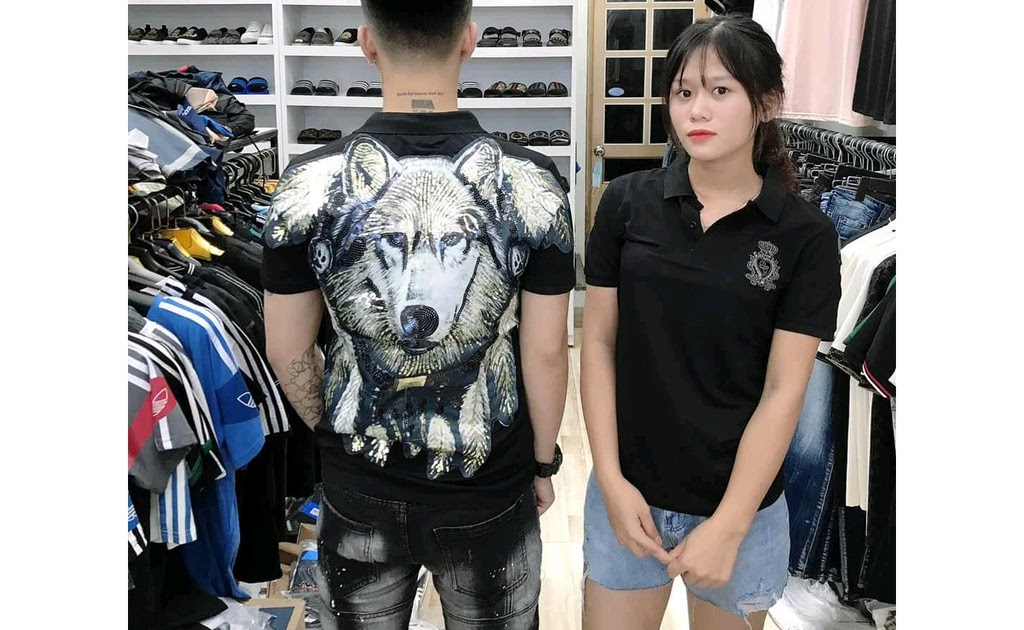 Áo sói đính đá ngắn tay có cổ siêu đẹp - DLMSHOP