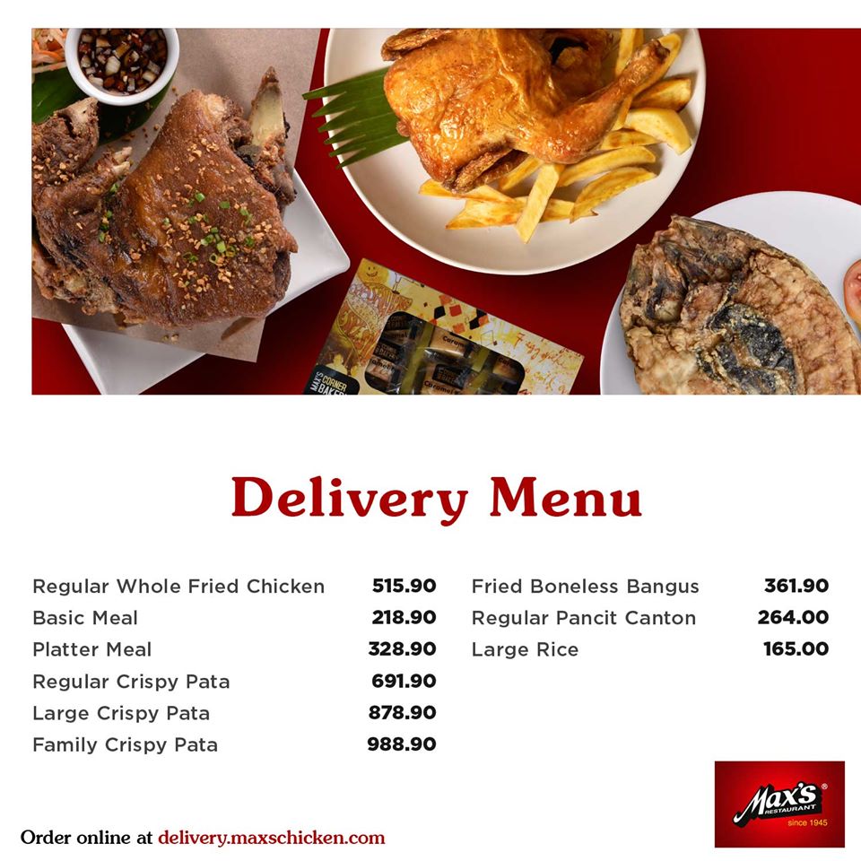 Manila Shopper Max's Delivery & ReadytoCook Food during Community