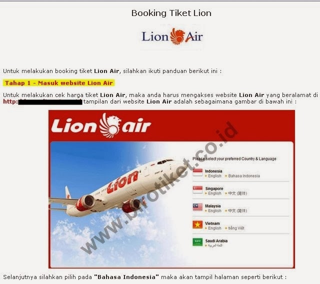 Panduan Booking Tiket Pesawat Lion Air | CARA TERMUDAH DAN TERCEPAT ...