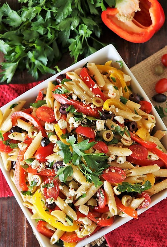 Easy Pepper & Olive Pasta Toss The Kitchen is My Playground