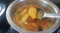 mavinakai badhane sambar recipe, raw mango badhane saaru