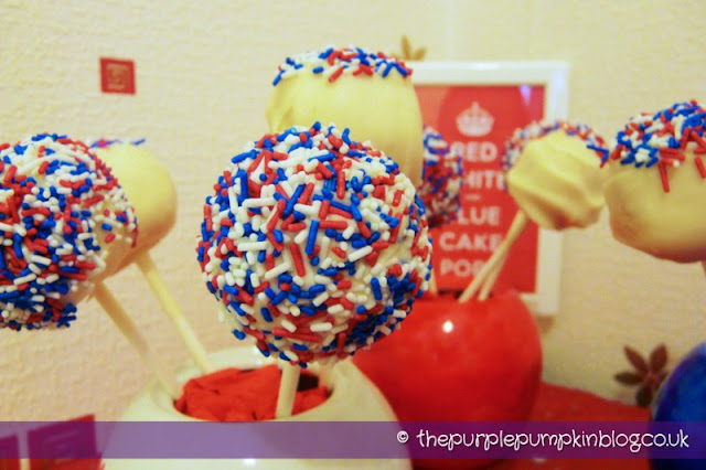 Red, White & Blue Cake Pops