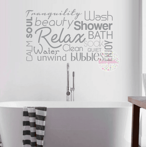 VINILO DECORATIVO DE BAÑO TEXTOS FRASES W424i | CDM Vinilos Decorativos