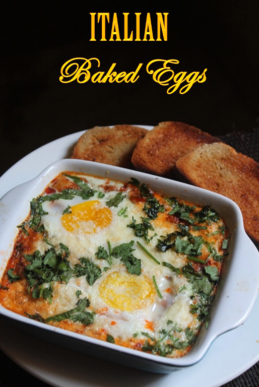 Italian Baked Eggs Recipe Baked Eggs in Marinara Sauce Yummy Tummy