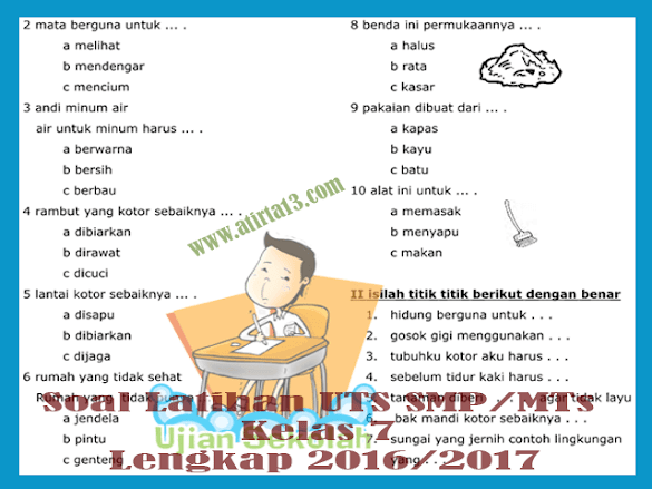 Kumpulan Soal Latihan Uts Smp/Mts Kelas 7 Lengkap 2016/2017