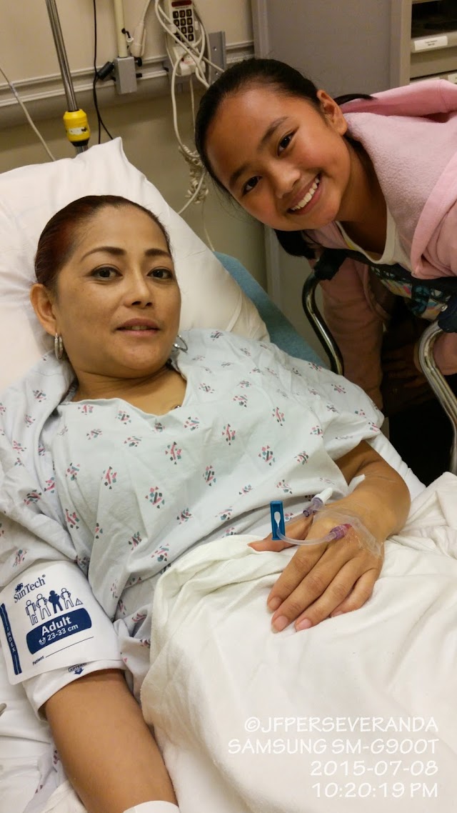 Chesca visits Tess in hospital