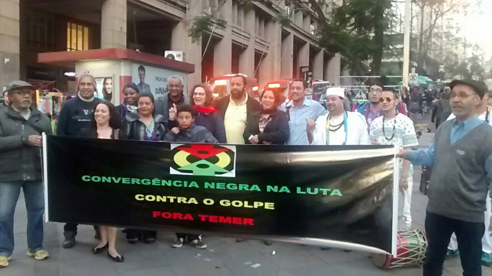 Ato Público da Convergência Negra, em Porto Alegre, dia 12 de agosto