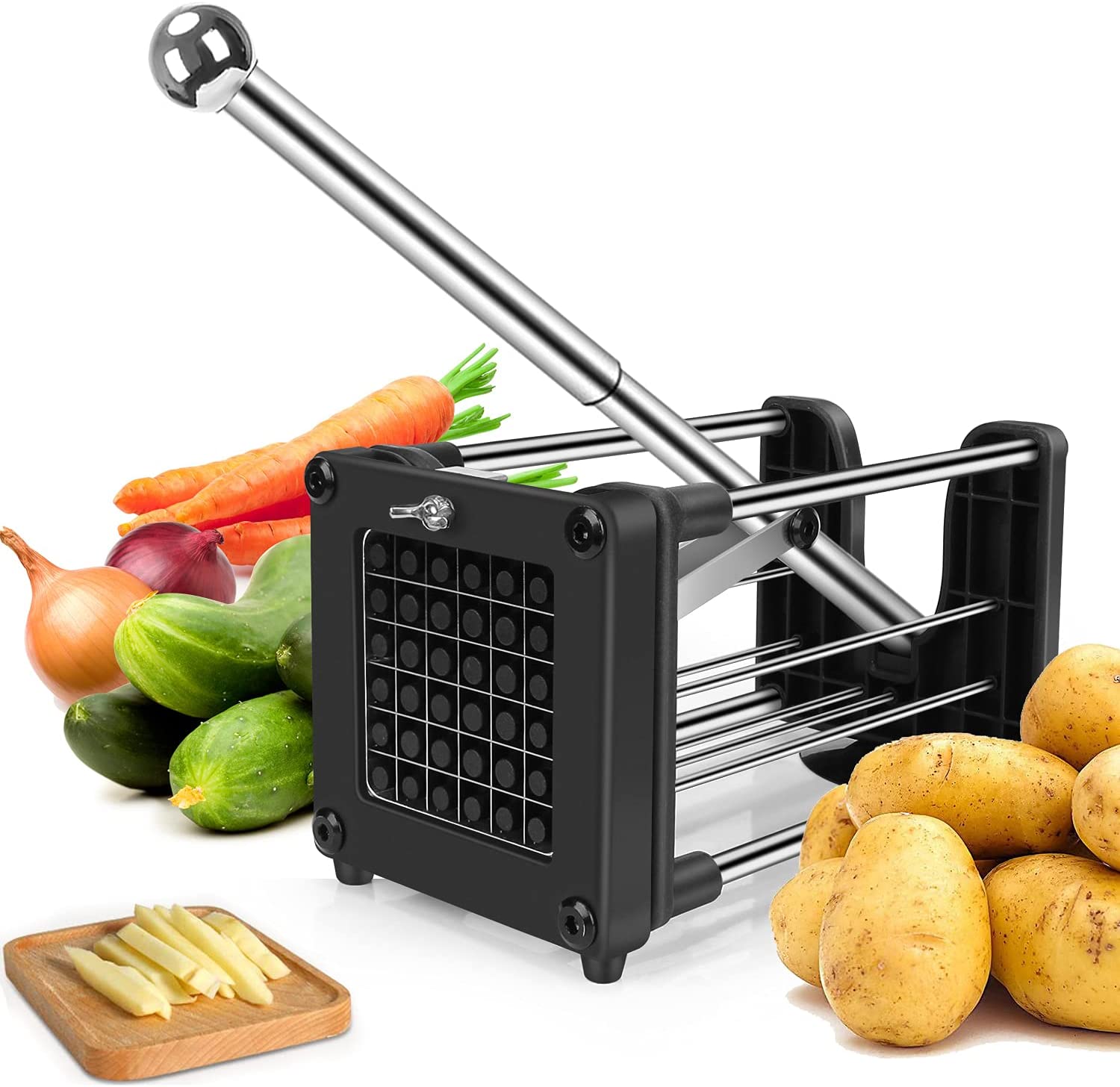 French Fry Cutter for Air Fryer, Reliatronic Stainless Steel Potato