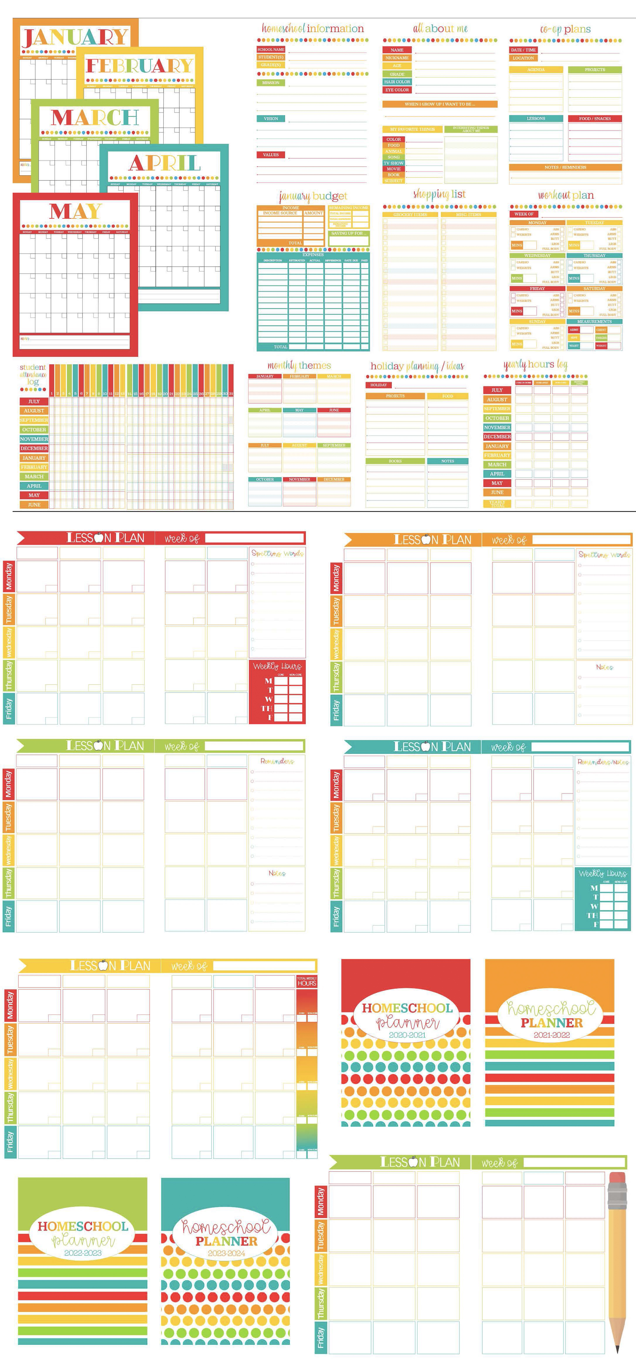 Rainbow homework diary 07 image