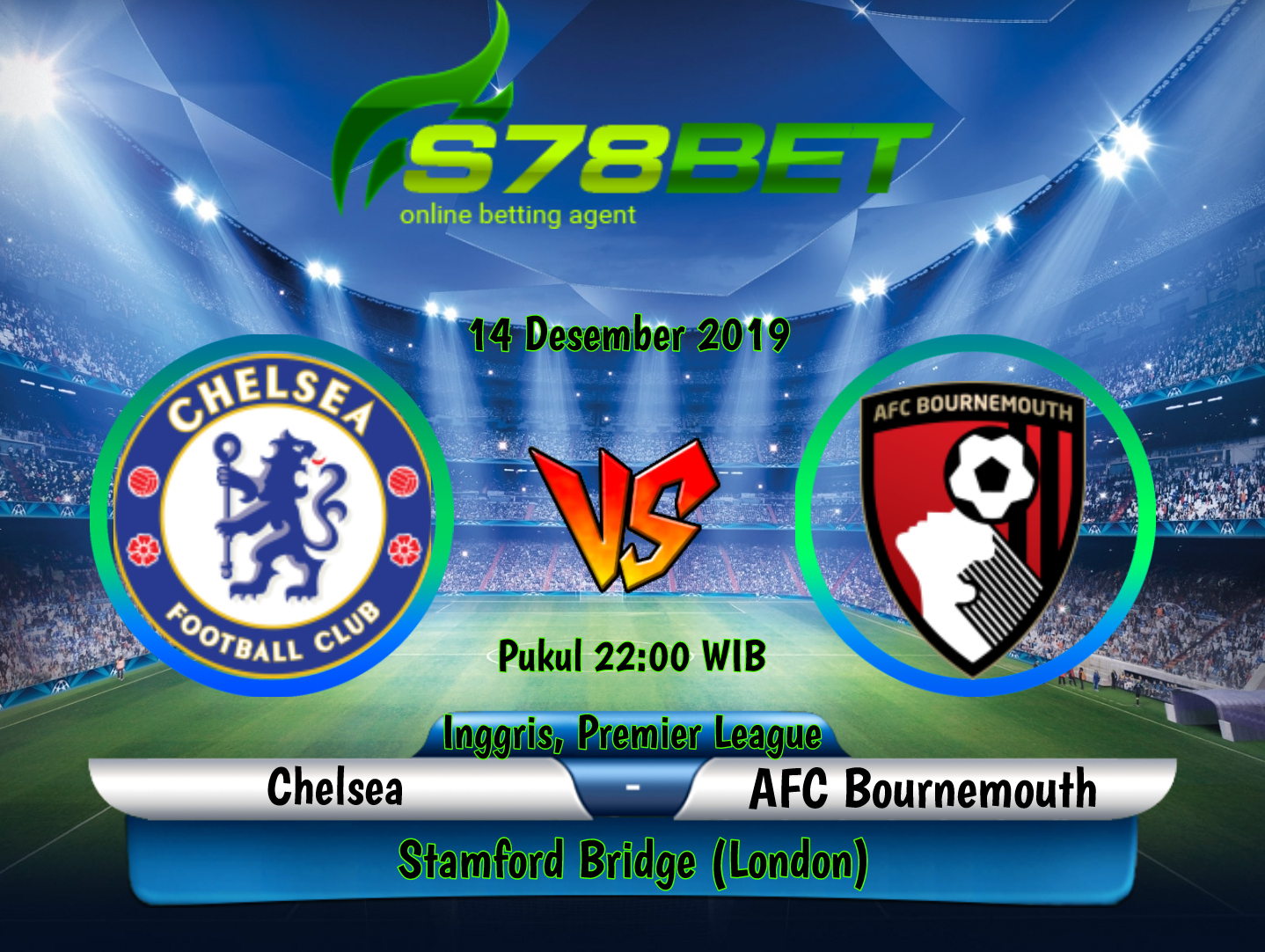 Prediksi Skor Chelsea vs AFC Bournemouth 14 Desember 2019  situs judi