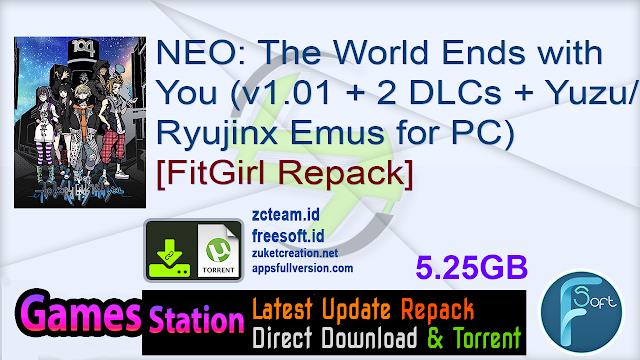 NEO: The World Ends with You (v1.01 + 2 DLCs + Yuzu/Ryujinx Emus for PC) [FitGirl Repack, Selective Download – from 4.8 GB]