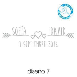 Sello de Boda personalizado flechas