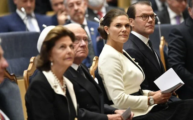 King Carl Gustaf, Queen Silvia, Crown Princess Victoria and Prince Daniel attended the opening of the Riksdag