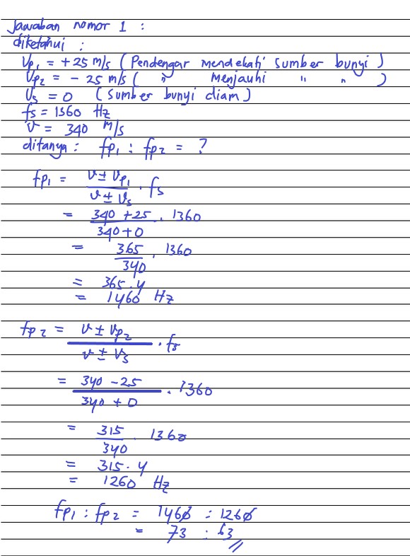 Gelombang Bunyi Pengertian Rumus dan contoh Soal