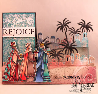 Our Daily Bread Designs Stamp/Die Duos: Great Joy, Paper Collection: Christmas 2014, Custom Dies: Side Step Card, Bethlehem, Pennant Flags