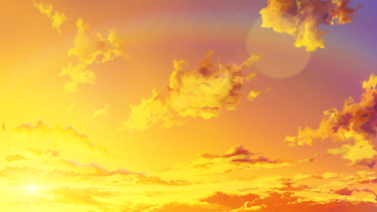 Sunset (Anime Background) .