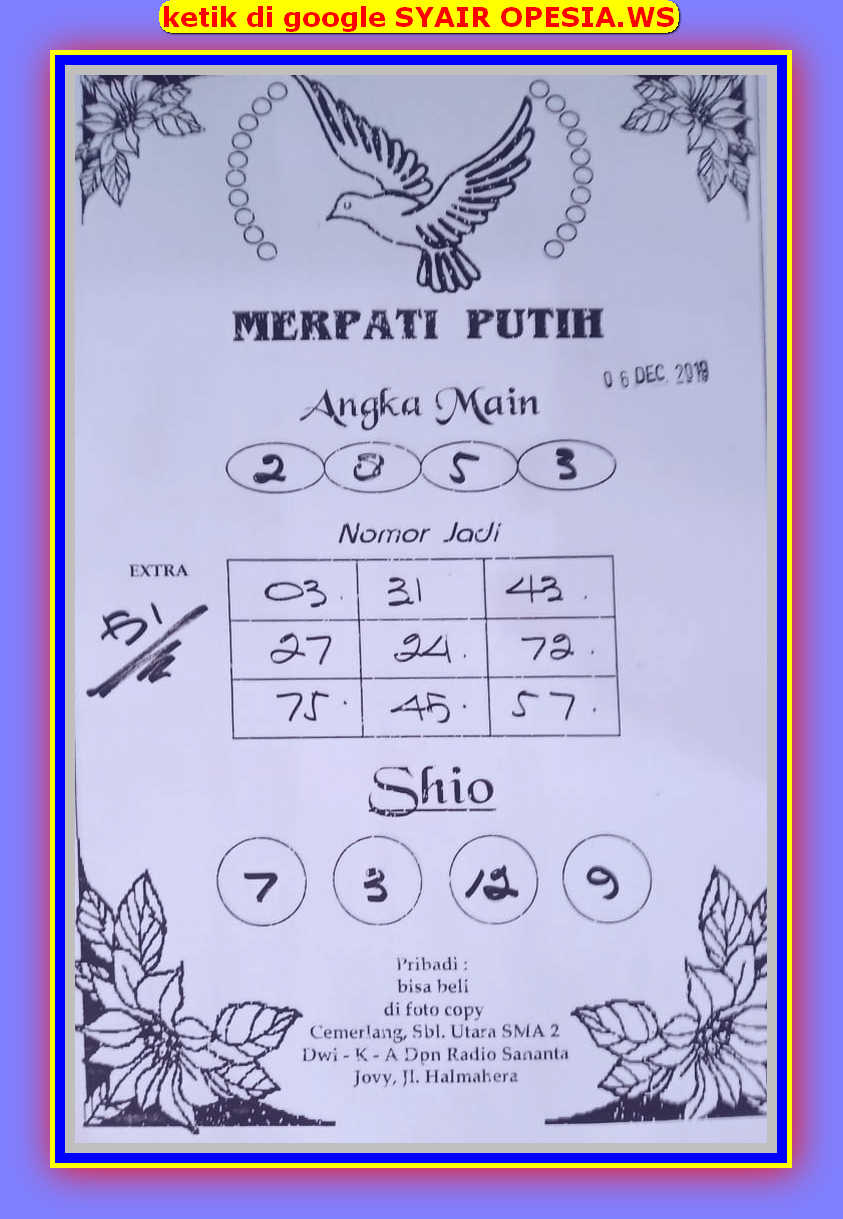 1 New Message Kode Syair Hongkong 6 Desember 2019 Forum Syair Togel Hongkong Singapura Sydney