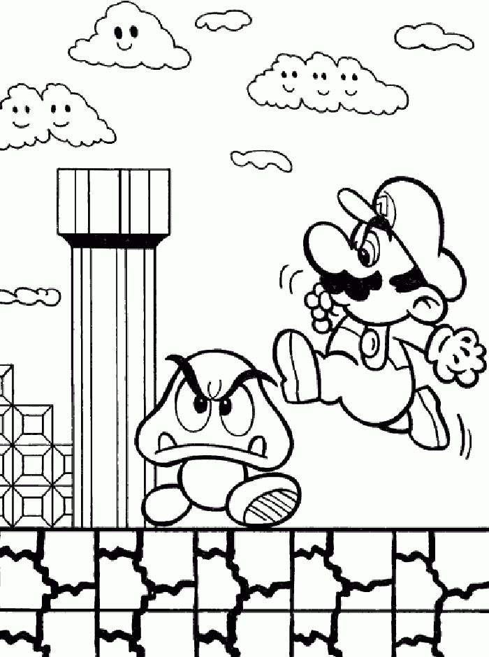 Coloriages-mario-bros-9 - Mário Bros - Just Color Crianças : Páginas para  colorir para crianças