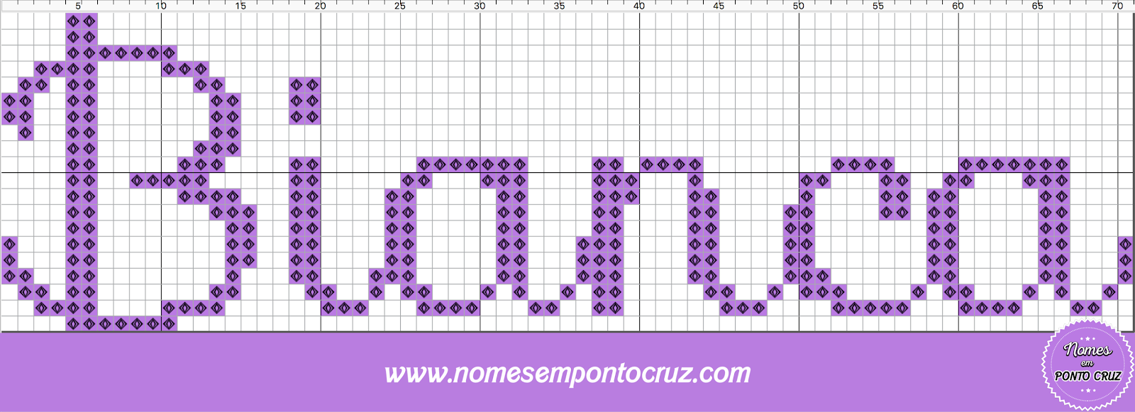 Bianca Em Ponto Cruz Nomes em Ponto Cruz: Nome Bianca em Ponto Cruz - Fonte 01
