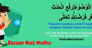 Bacaan Niat Wudhu Bahasa Arab, Latin dan Artinya - Tauhid Islam