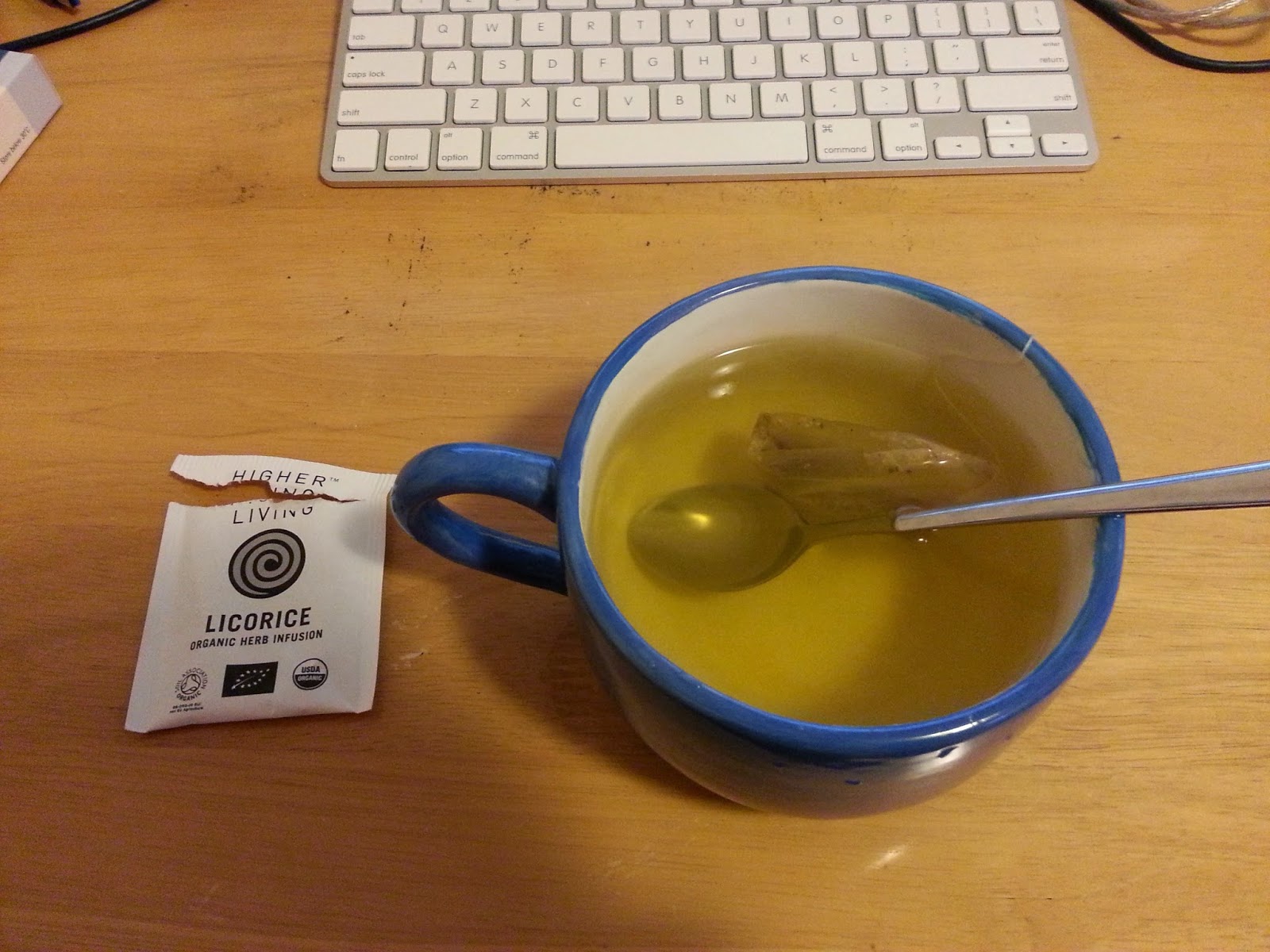 Some teas and quiet Higher Living's Licorice organic herb infusion