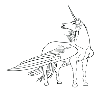 Mewarnai Gambar Kuda Poni Unicorn - Mahir Mewarnai