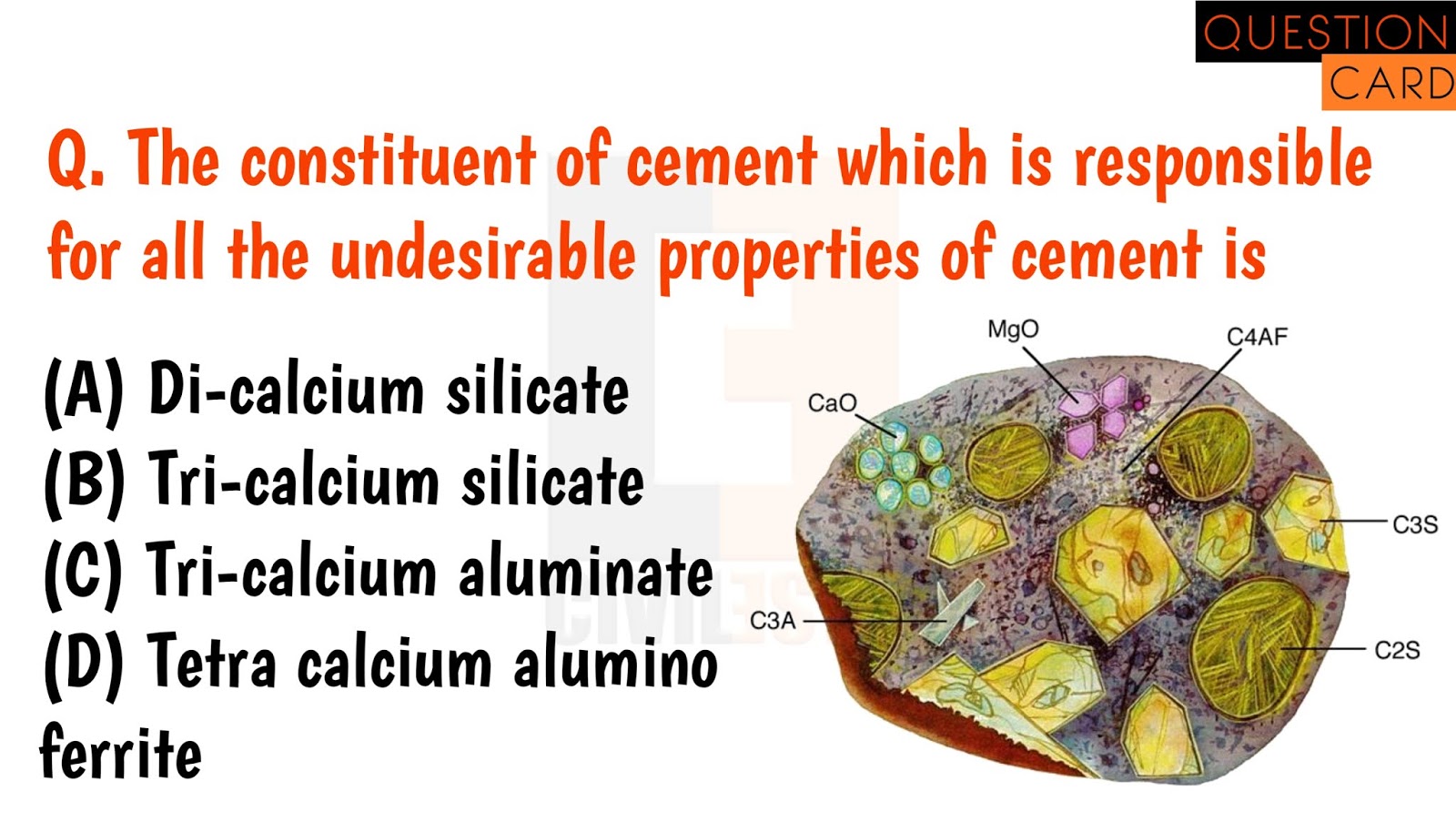 The constituent of cement which is responsible for all the undesirable