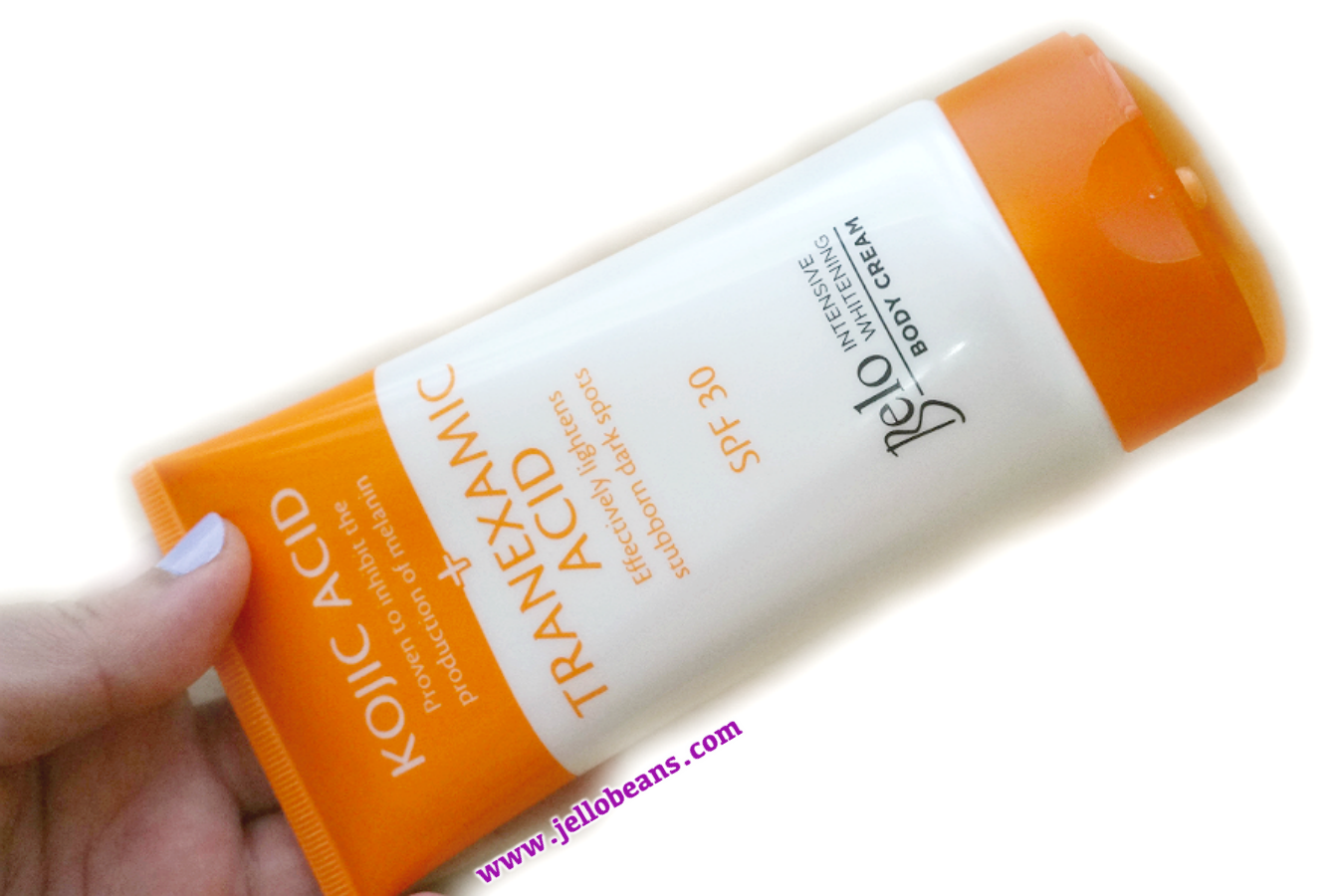 Belo Intensive Whitening Body Cream SPF 30 & Face and Neck Cream Review Jello Beans