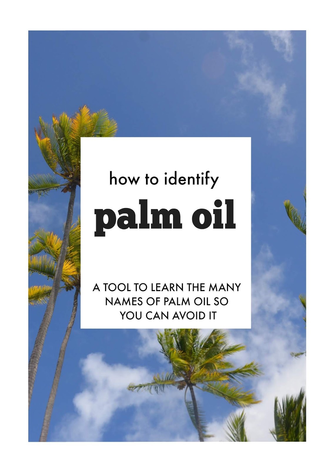 The Many Other Names for Palm Oil and Why You Need to Spot