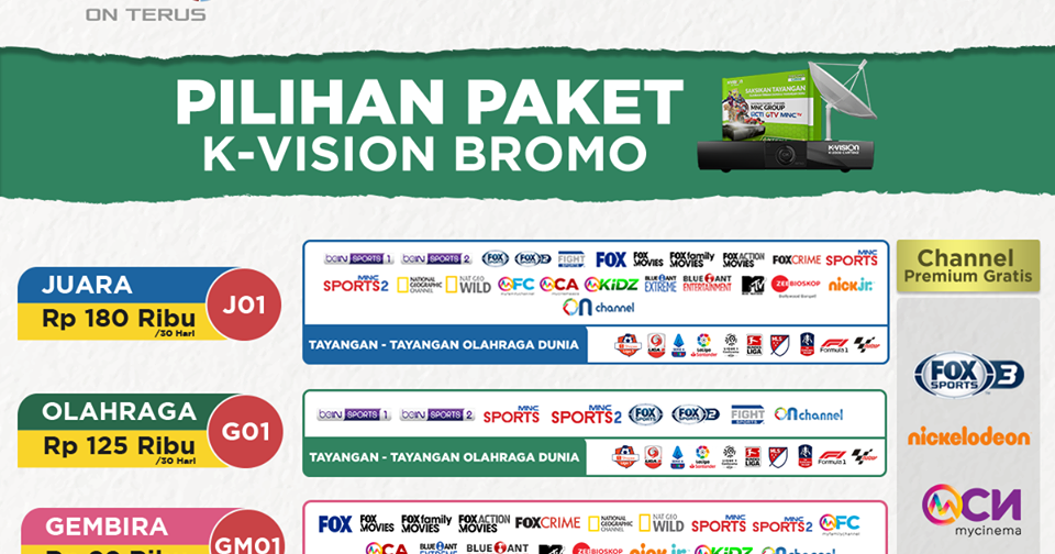 Brosur KVision Bromo dan Cartenz , KVision GOL, Brosur