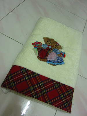 christmas teddy bear towel