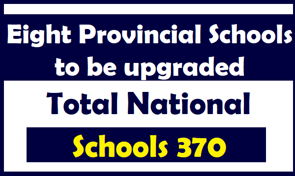 Eight Provincial Schools to be upgraded