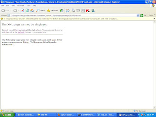 web.xml error in Internet Explorer