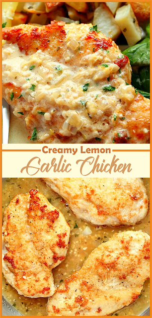 Creamy Lemon Garlic Chicken recipe | Amzing Food