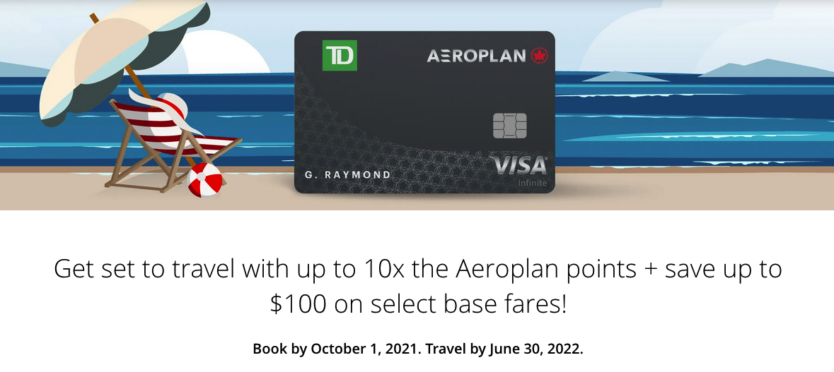 September 28 Update TD Air Canada promo code working properly now and