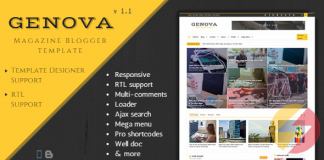 Genova – News & Magazine Responsive Blogger Template