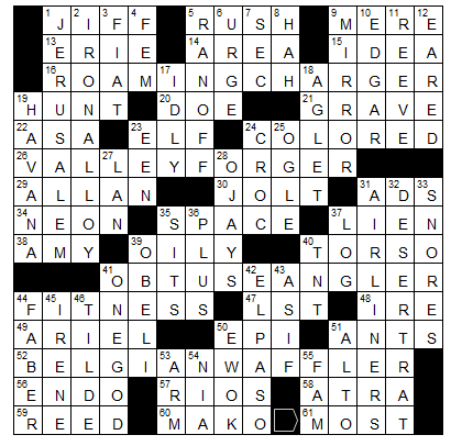 L A Times Crossword Corner Friday March 12 2021 Jeff Stillman