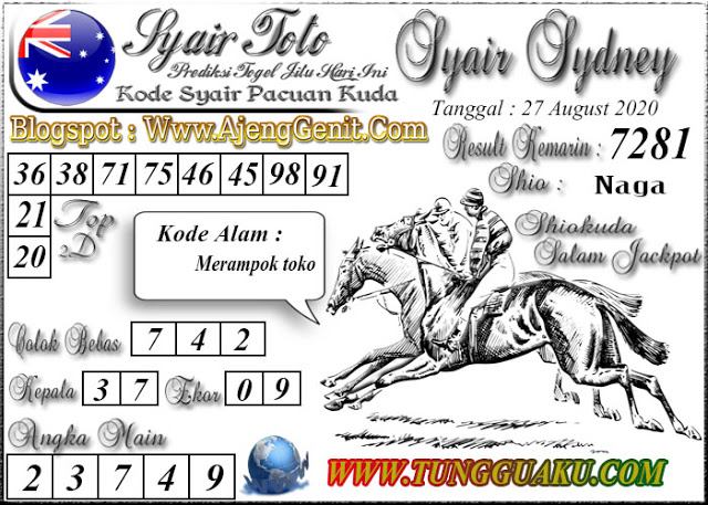 Prediksi Syair Sydney 27 Agustus 2020 Syair Togel Sdy Pangkalantoto