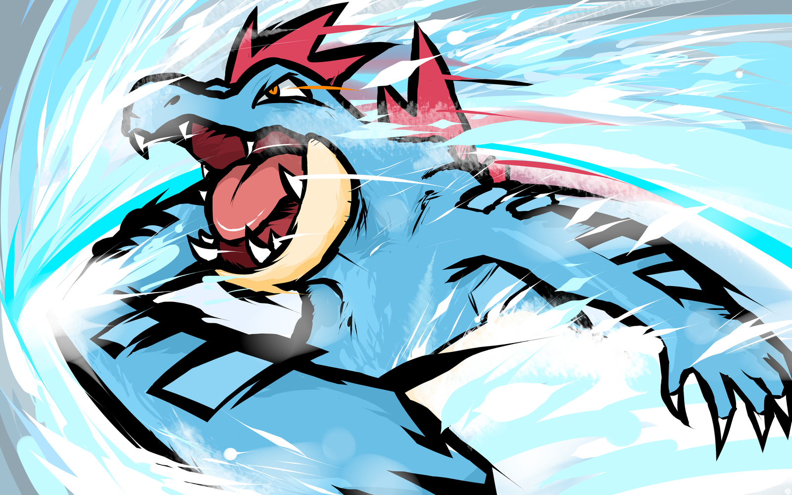 totodile laughs at totodile's scary face attack 