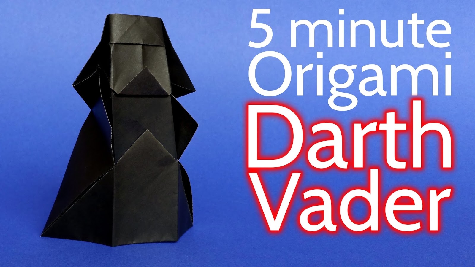 DIY How To Make An Origami Darth Vader From Star Wars In 5 Minutes