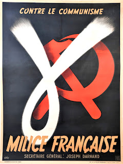 Vichy Fransası'nda Milice posteri: "Komünizme Karşı! General Sekreteri Joseph Darnand"