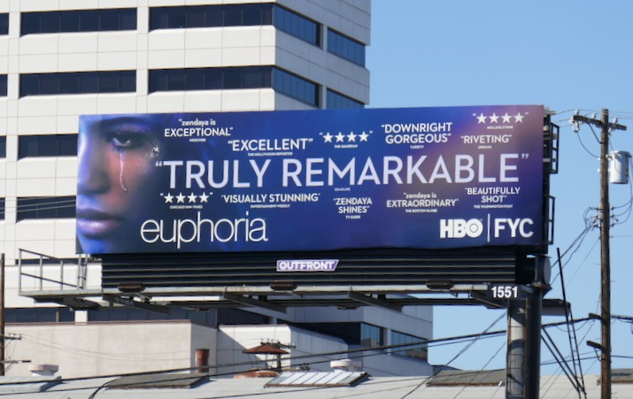 Euphoria season 1 HBO FYC billboard Sepulveda Boulevard Euphoria season 1 HBO FYC billboard