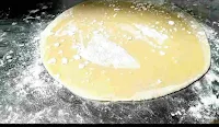 Circle shape rolled dough for wheat parotta