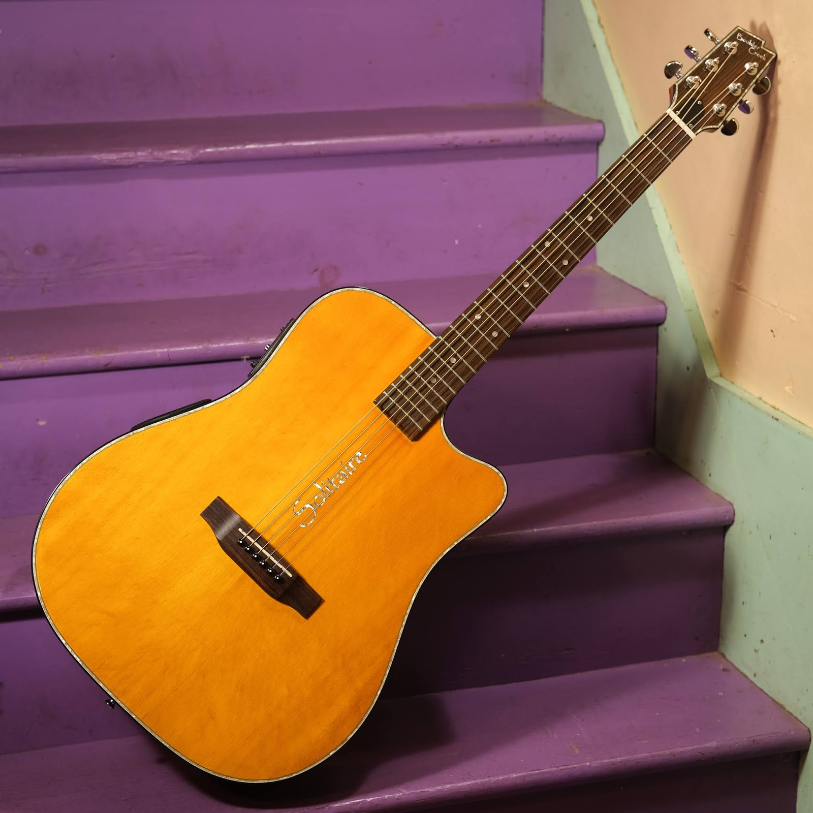 2011 Boulder Creek Solitaire ECR2V Acoustic/Electric Dreadnought Guitar