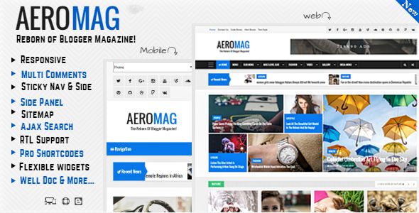 AeroMag News & Magazine Responsive Blogger Template