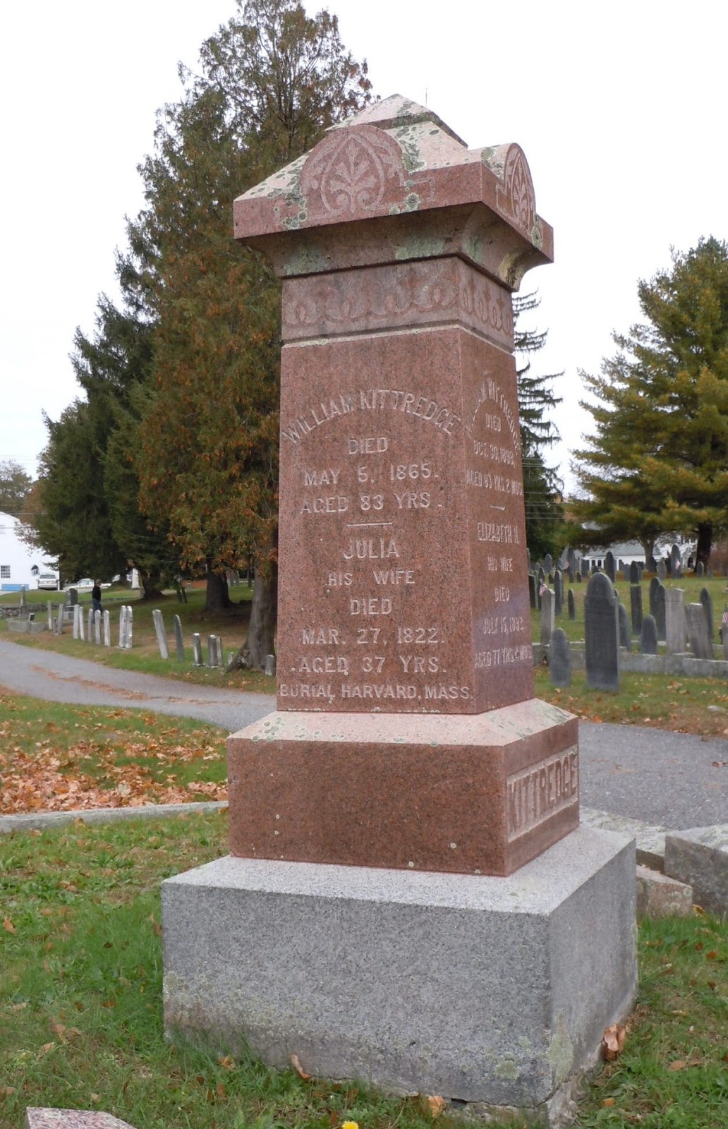 Life From The Roots Tombstone Tuesday Kittredge of Westford