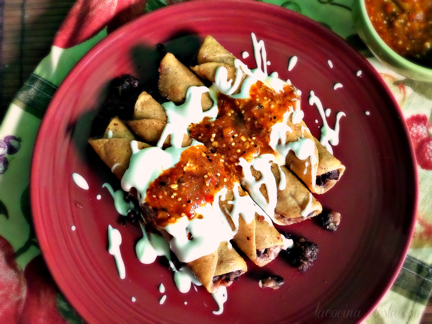 Black Bean Flautas La Cocina de Leslie