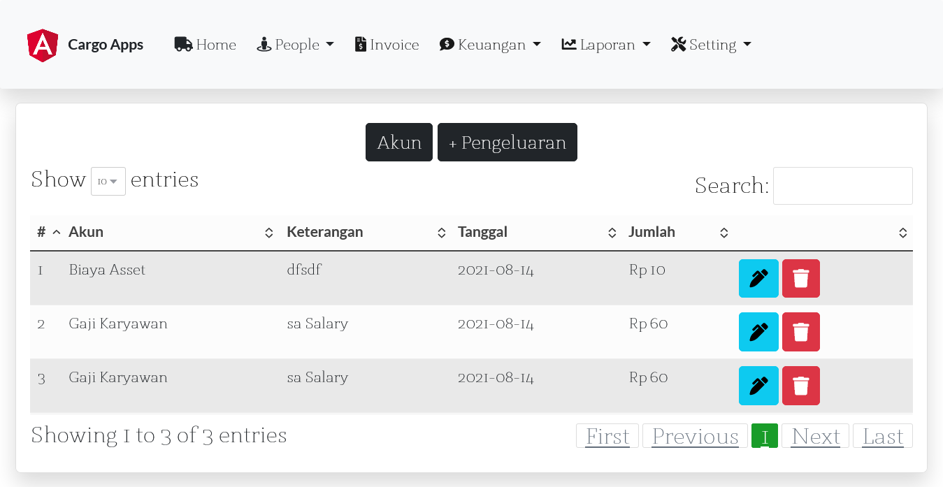 Aplikasi kargo ekspedisi pengiriman plus website kargo ekspedisi all in one