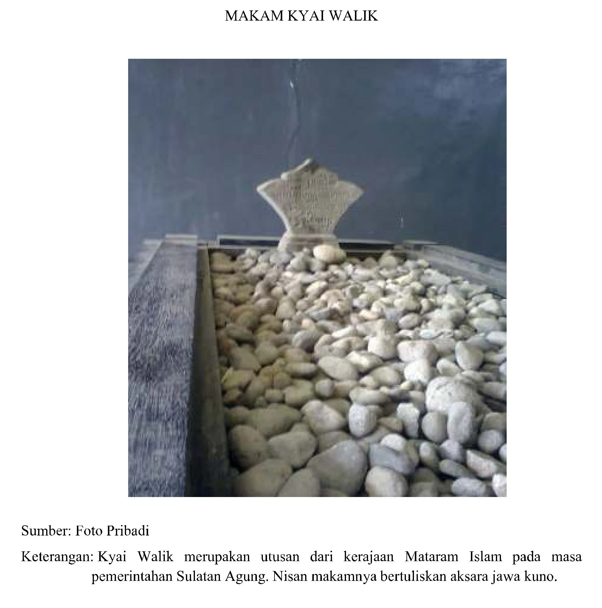 Makam Kyai Walik Belakang masjid Al-Mansyur Wonosobo